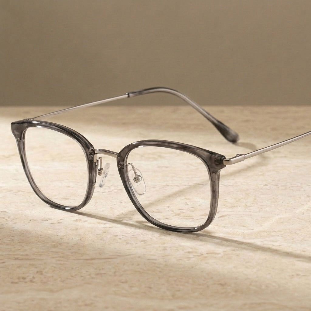 Chashma Unisex Full Rim Square Tr 90 Titanium Eyeglasses 851097 - Black Ink — view 4 | Chashma at FuzWeb