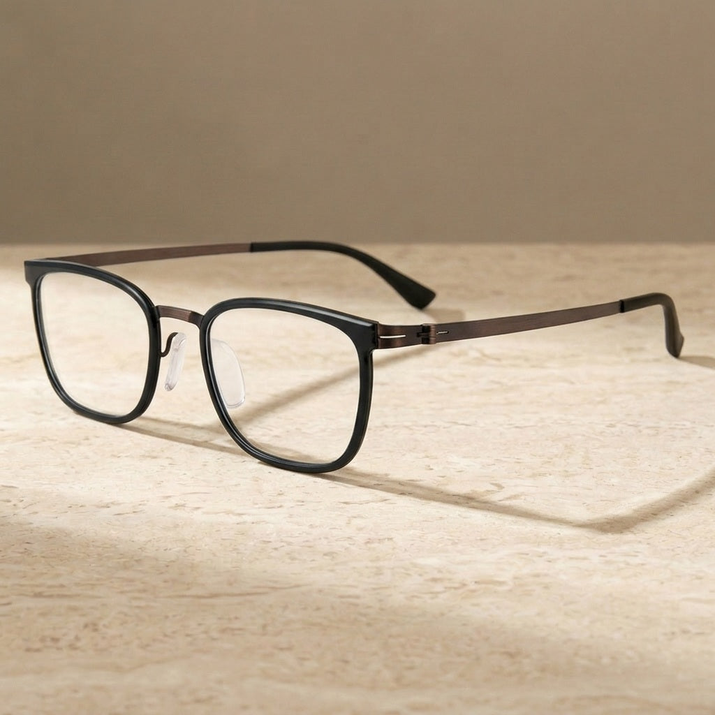 Chashma Unisex Full Rim Square Titanium Tr 90 Eyeglasses 8807 — view 1 | Chashma at FuzWeb