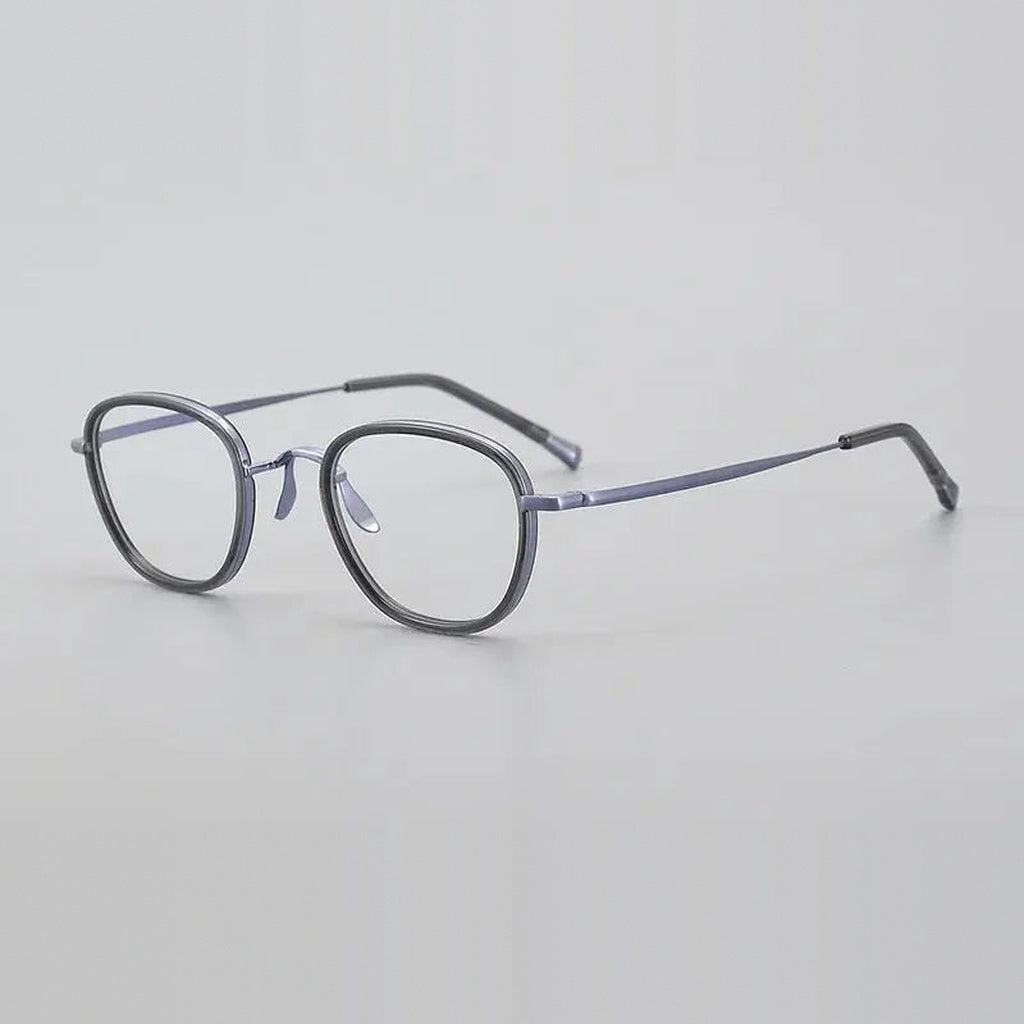 Chashma Unisex Full Rim Polygon Titanium Acetate Eyeglasses 881750 - Blue — view 3 | Chashma at FuzWeb