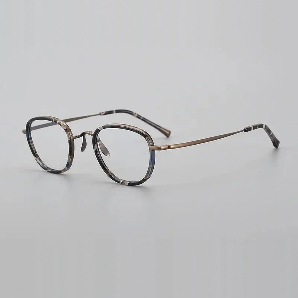 Chashma Unisex Full Rim Polygon Titanium Acetate Eyeglasses 881750 - Copper — view 2 | Chashma at FuzWeb