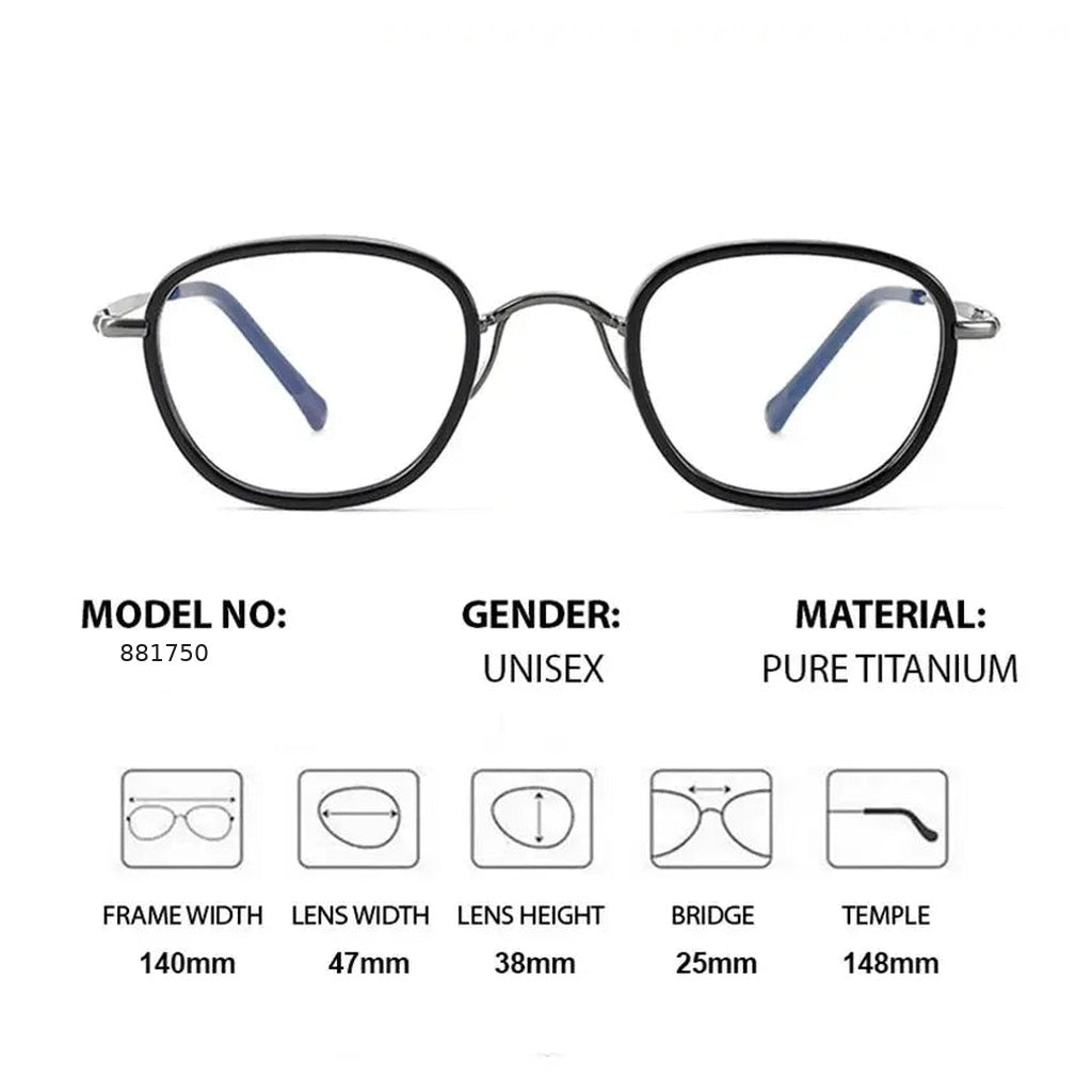 Chashma 881750 Eyeglasses — Frame Dimensions and Sizing Chart