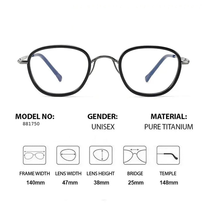 Chashma 881750 Eyeglasses — Frame Dimensions and Sizing Chart