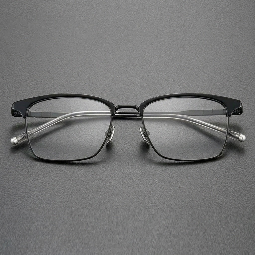 Chashma Unisex Full Rim Square Acetate Titanium Eyeglasses 881865 - Black — view 4 | Chashma at FuzWeb