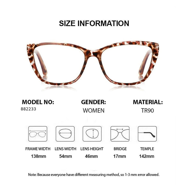 Chashma 882233 Eyeglasses — Frame Dimensions and Sizing Chart