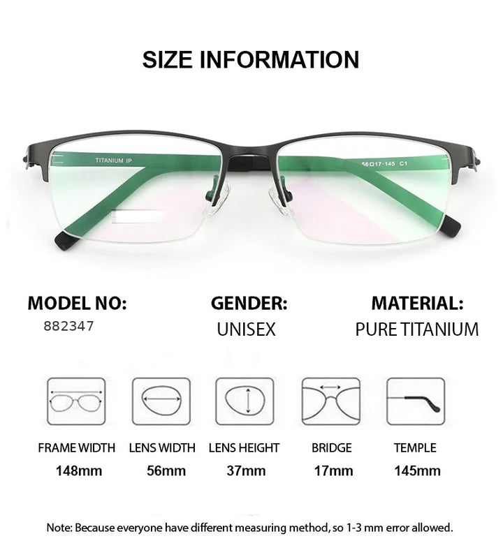 Chashma 882347 Eyeglasses — Frame Dimensions and Sizing Chart