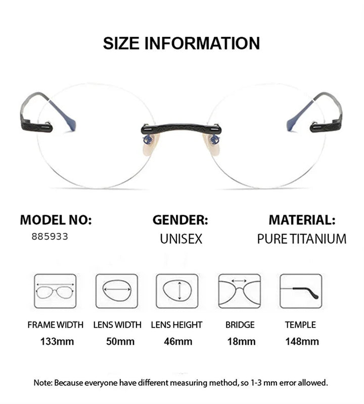 Chashma 885933 Eyeglasses — Frame Dimensions and Sizing Chart