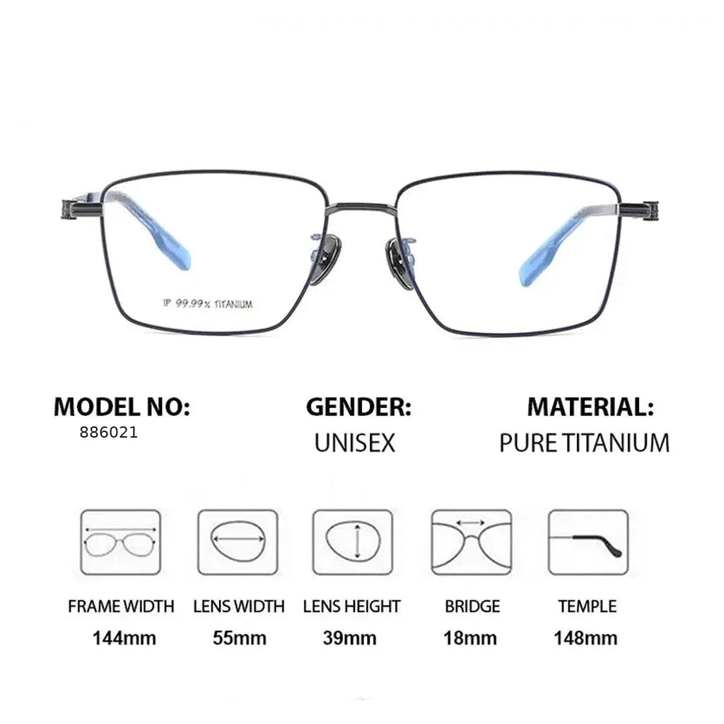 Chashma 886021 Eyeglasses — Frame Dimensions and Sizing Chart