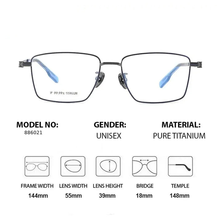Chashma 886021 Eyeglasses — Frame Dimensions and Sizing Chart