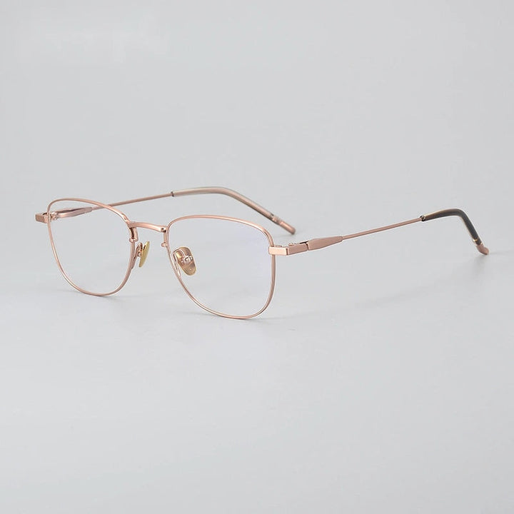 Chashma Unisex Full Rim Polygon Square Titanium Eyeglasses 887465 - Gold — view 4 | Chashma at FuzWeb