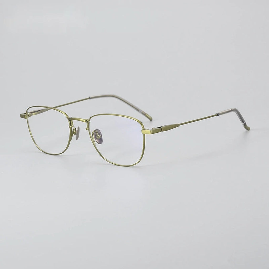 Chashma Unisex Full Rim Polygon Square Titanium Eyeglasses 887465 - Green — view 2 | Chashma at FuzWeb