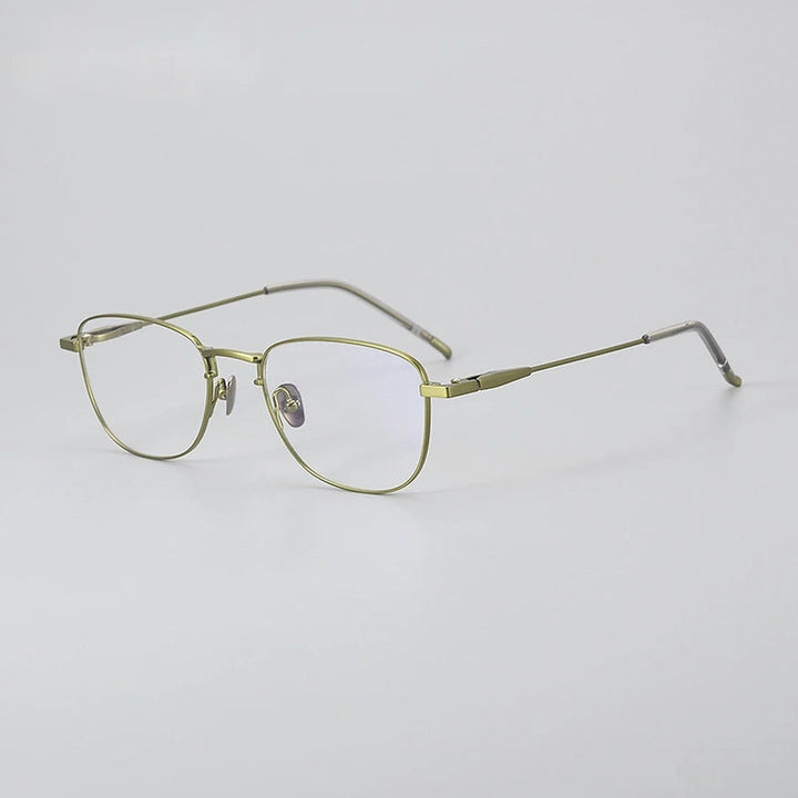 Chashma Unisex Full Rim Polygon Square Titanium Eyeglasses 887465 - Green — view 2 | Chashma at FuzWeb