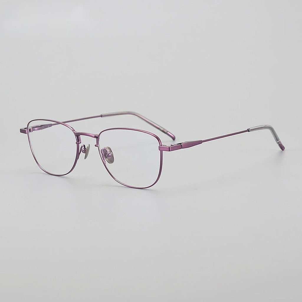 Chashma Unisex Full Rim Polygon Square Titanium Eyeglasses 887465 - Purple — view 1 | Chashma at FuzWeb