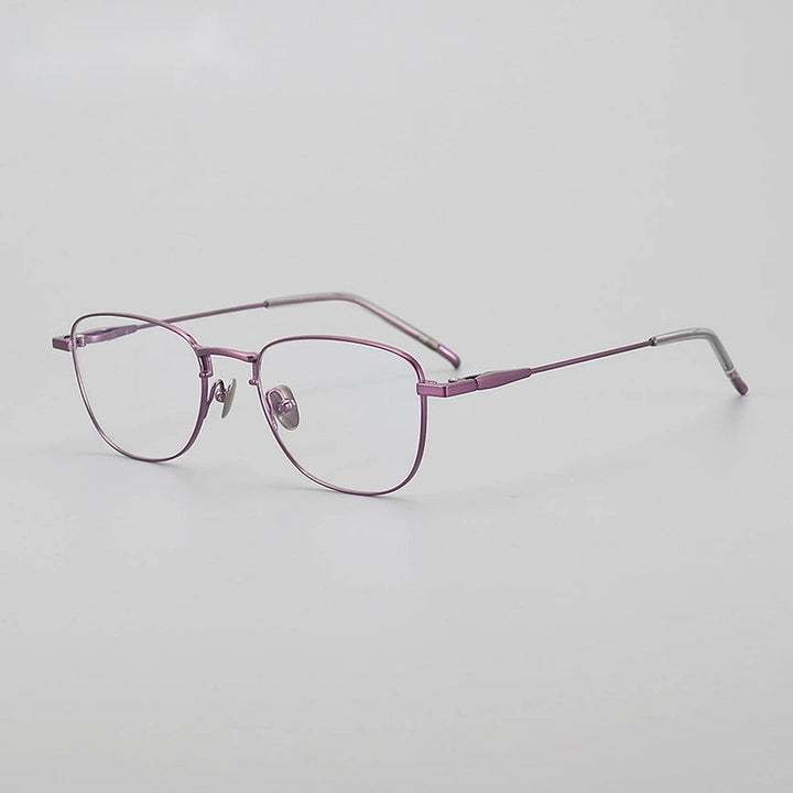Chashma Unisex Full Rim Polygon Square Titanium Eyeglasses 887465 - Purple — view 1 | Chashma at FuzWeb