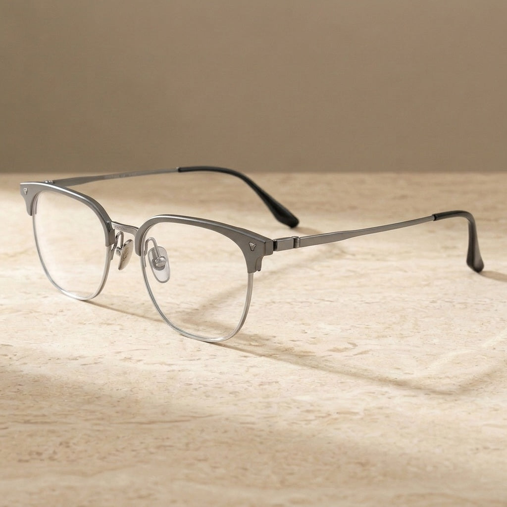 Chashma Unisex Full Rim Square Aluminum Magnesium Titanium Eyeglasses 9207 — view 1 | Chashma at FuzWeb