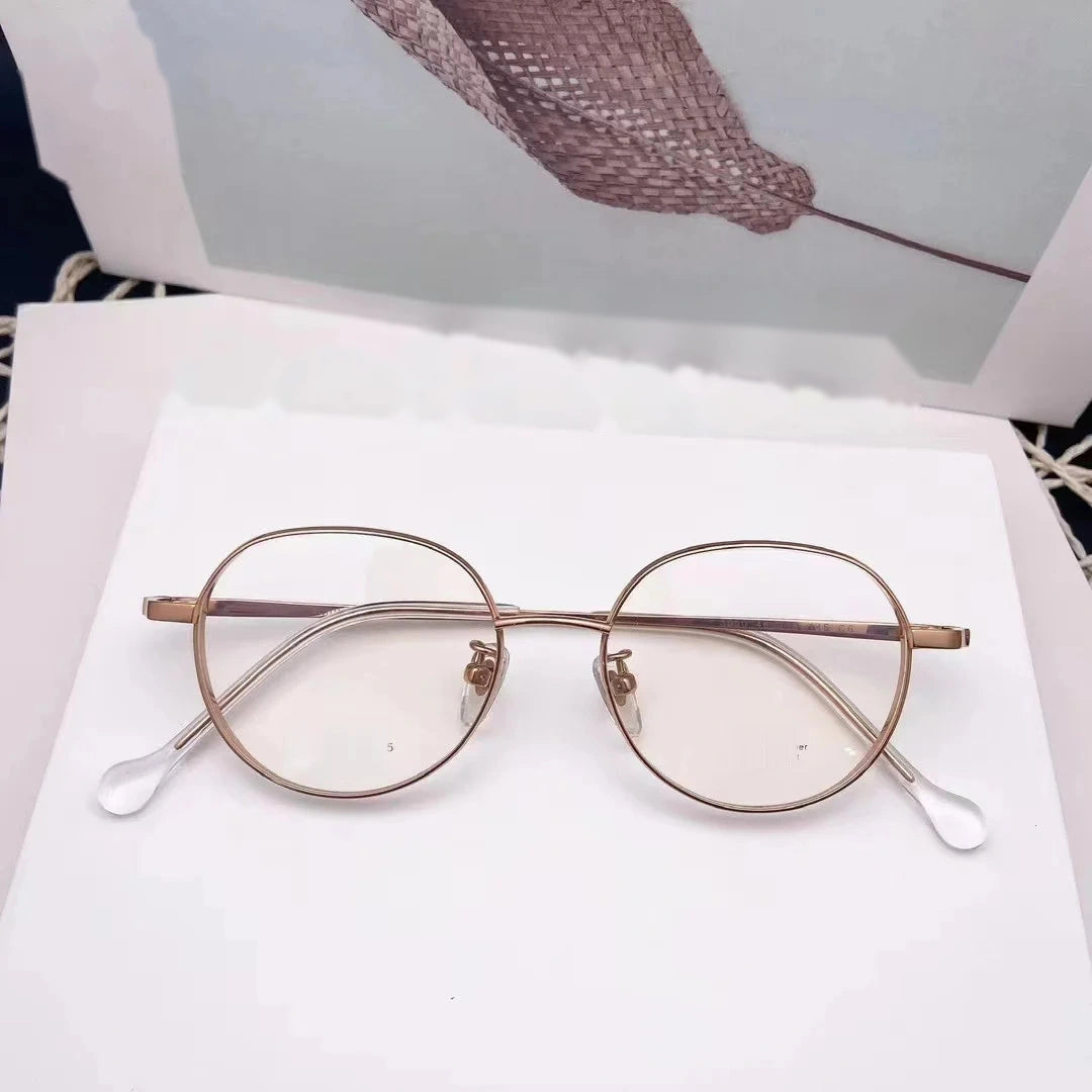 Chashma Ottica Unisex Full Rim Round Titanium Eyeglasses 5050 — view 2 | Chashma Ottica at FuzWeb