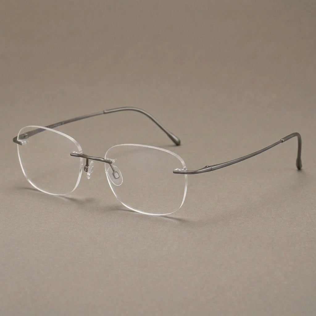 Krasivyy Women's Rimless Oval Screwless Titanium Eyeglasses 315003 — view 2 | Krasivyy at FuzWeb