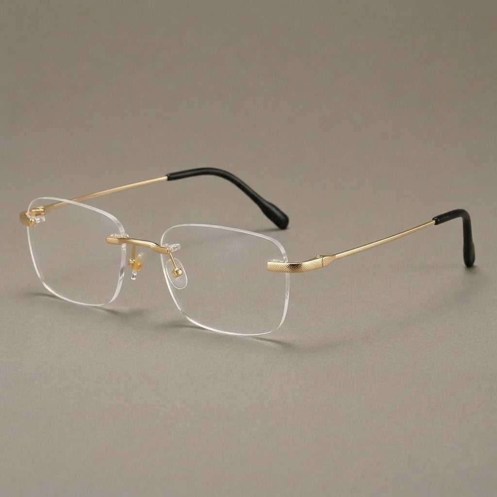 Krasivyy Unisex Rimless Square Titanium Eyeglasses 350025 — view 1 | Krasivyy at FuzWeb