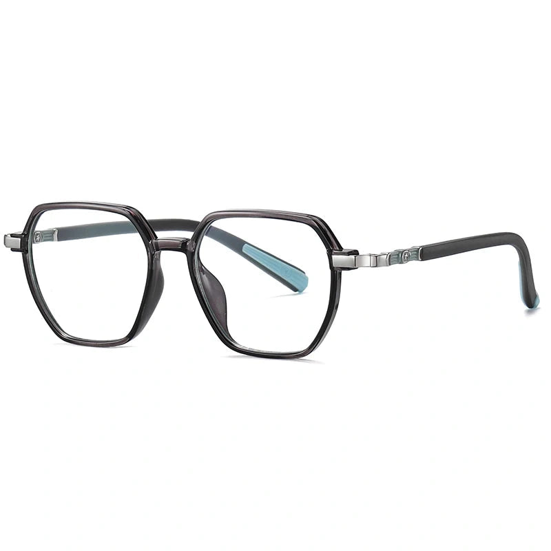 Vicky Youth Unisex Full Rim Polygonal TR90 and Titanium Eyeglasses 5127 — view 2 | Vicky at FuzWeb