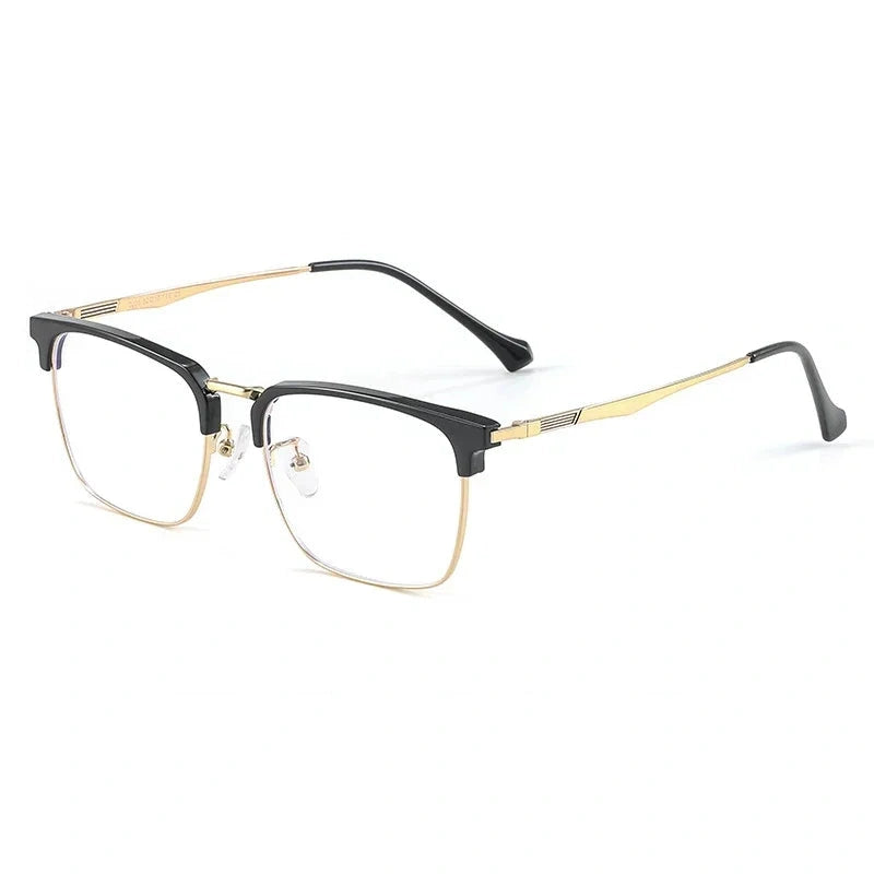 Vicky Men's Full Rim Square Alloy and TR90 Reading Glasses KE001 — view 1 | Vicky at FuzWeb