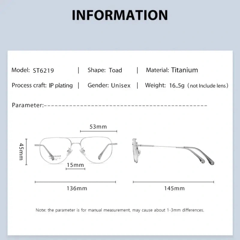 Vicky ST6219 Eyeglasses — Frame Dimensions and Sizing Chart