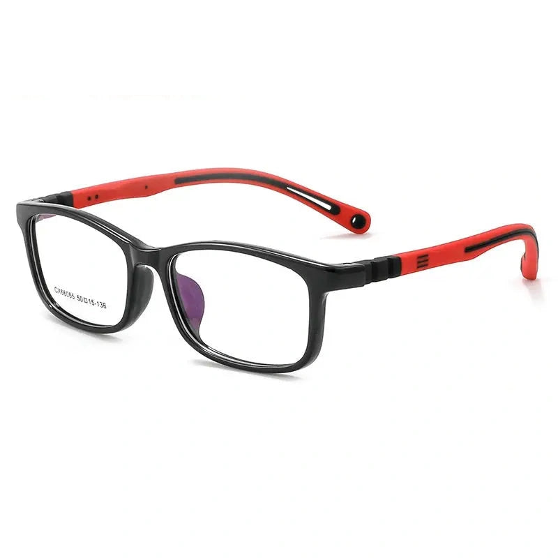 Vicky Youth Unisex Full Rim Square TR90 and Silicone Eyeglasses V66065 — view 1 | Vicky at FuzWeb