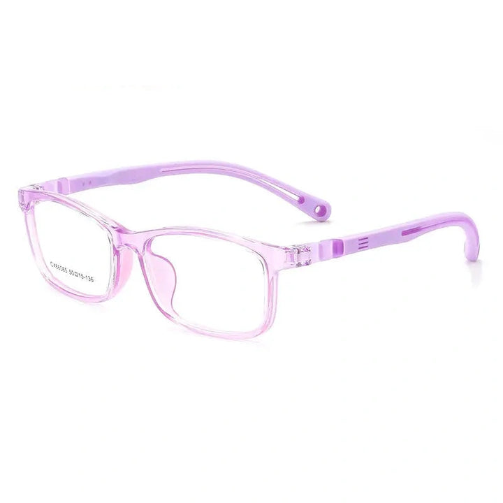 Vicky Youth Unisex Full Rim Square TR90 and Silicone Eyeglasses V66065 — view 3 | Vicky at FuzWeb