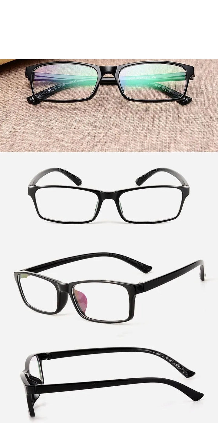 Yimaruili Unisex Full Rim TR 90 Resin Frame Customizable Lens Eyeglasses 6063