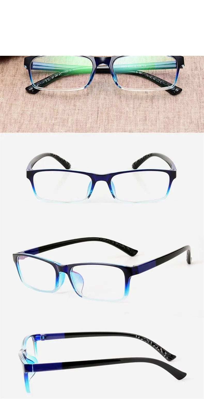 Yimaruili Unisex Full Rim TR 90 Resin Frame Customizable Lens Eyeglasses 6063