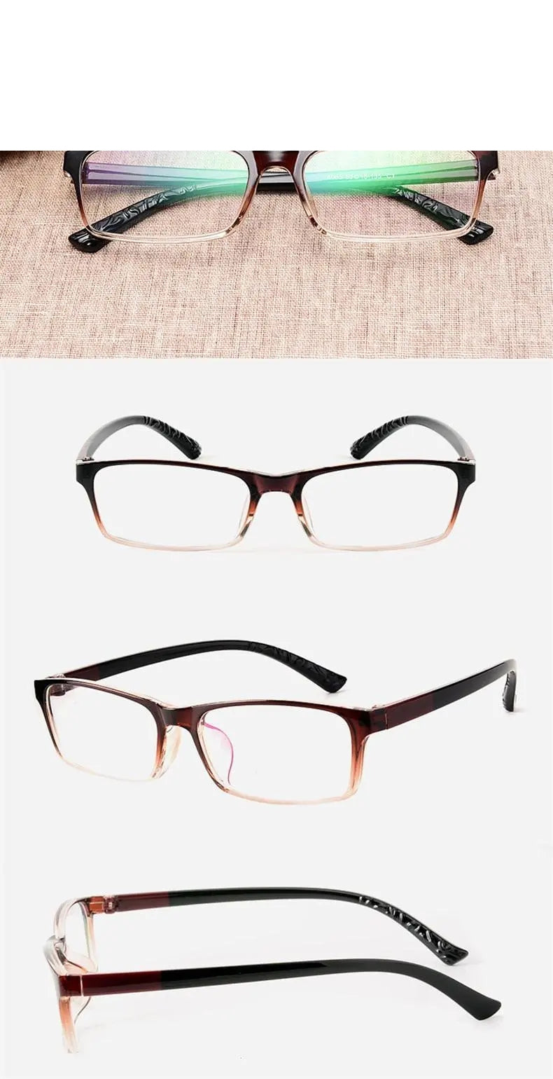 Yimaruili Unisex Full Rim TR 90 Resin Frame Customizable Lens Eyeglasses 6063