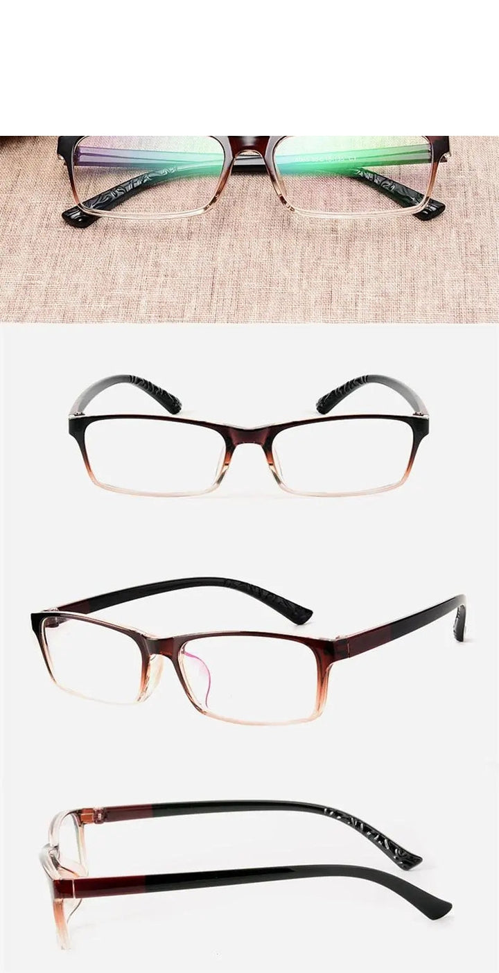 Yimaruili Unisex Full Rim TR 90 Resin Frame Customizable Lens Eyeglasses 6063