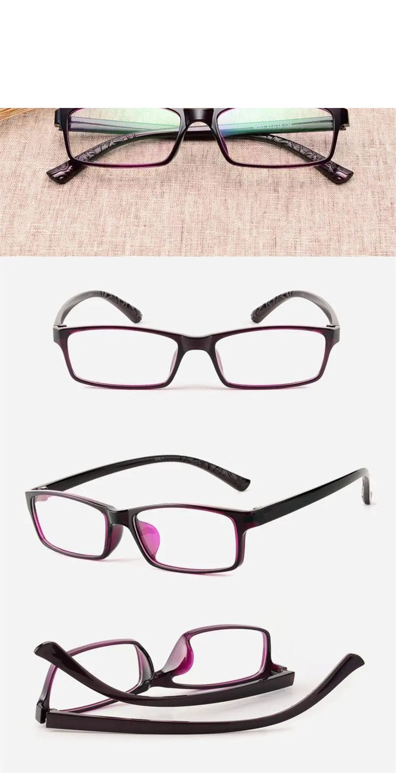 Yimaruili Unisex Full Rim TR 90 Resin Frame Customizable Lens Eyeglasses 6063