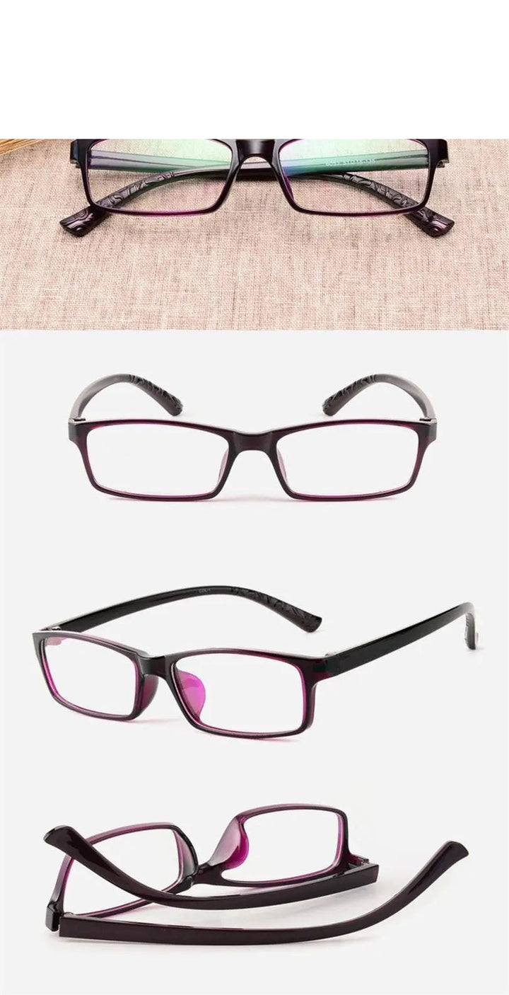Yimaruili Unisex Full Rim TR 90 Resin Frame Customizable Lens Eyeglasses 6063