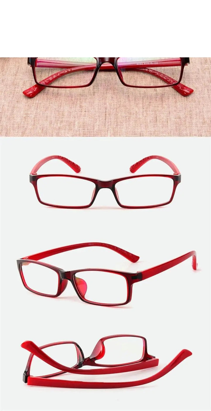 Yimaruili Unisex Full Rim TR 90 Resin Frame Customizable Lens Eyeglasses 6063