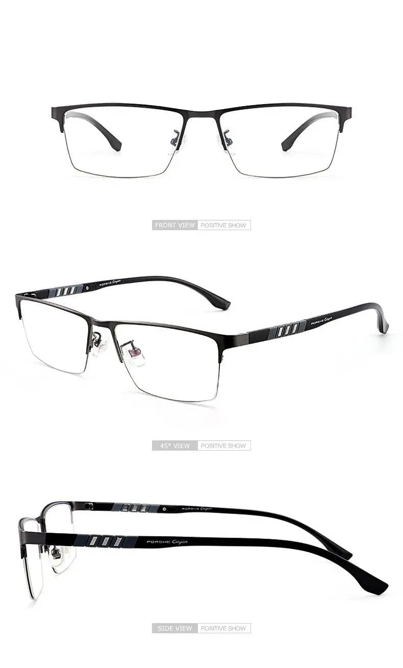 Chashma Unisex Semi Rim Stainless Steel Frame Eyeglasses
