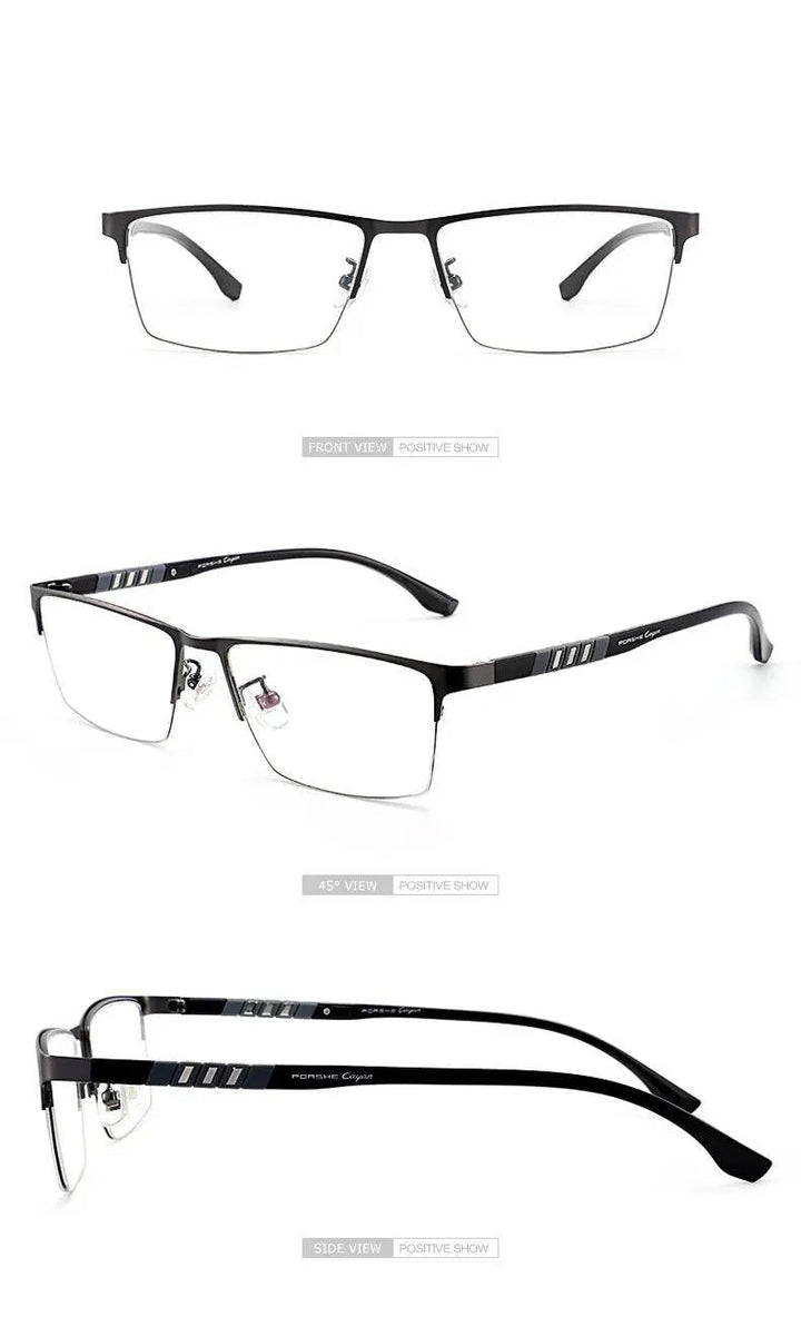 Chashma Unisex Semi Rim Stainless Steel Frame Eyeglasses