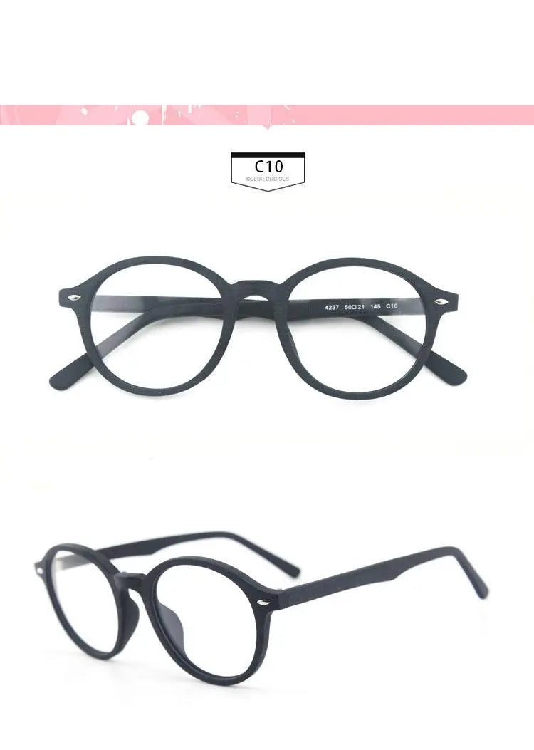 Hdcrafter Unisex Full Rim Round Oval Wood Metal Frame Eyeglasses 4237