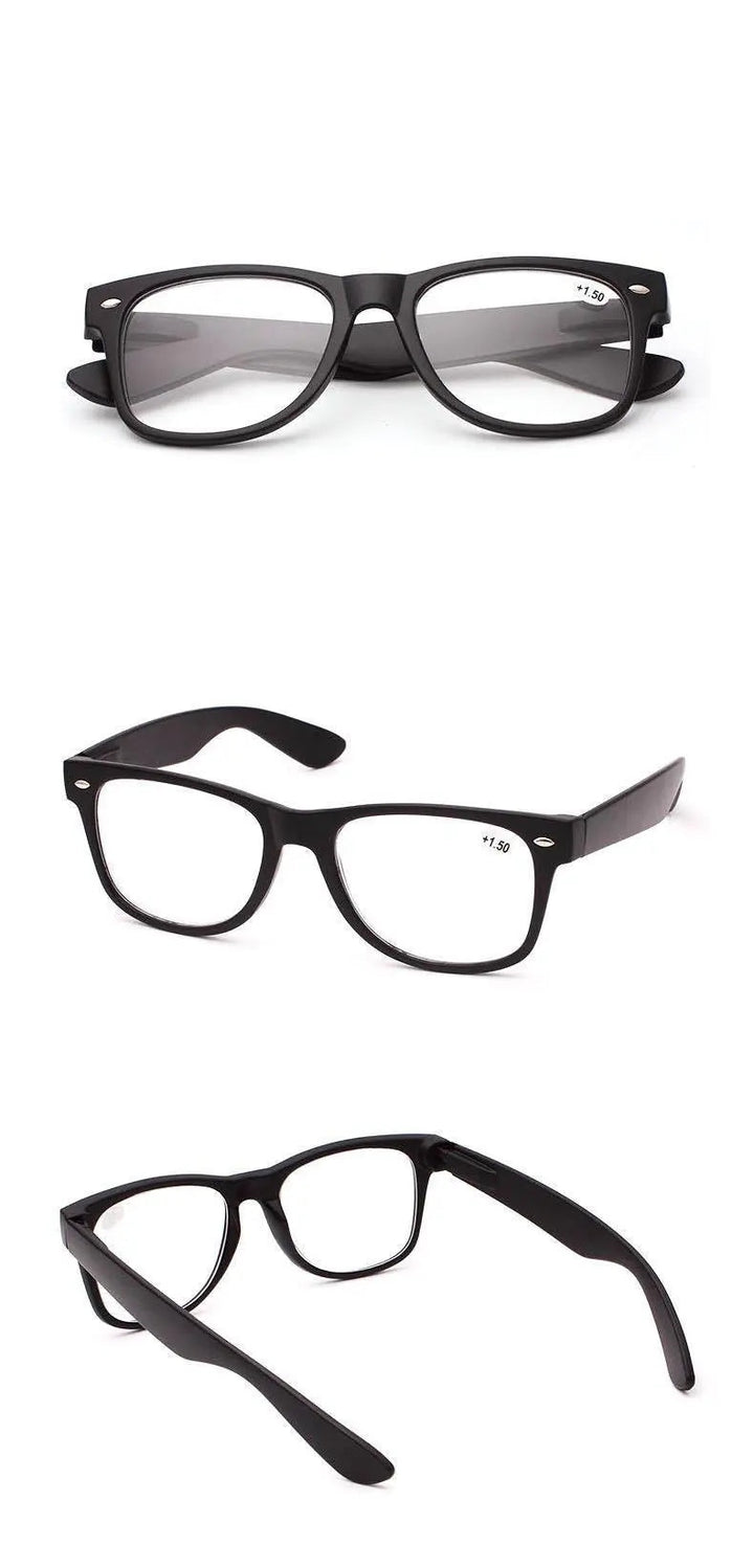 Hdcrafter Unisex Full Rim Square Acetate Frame Reading Glasses H9002