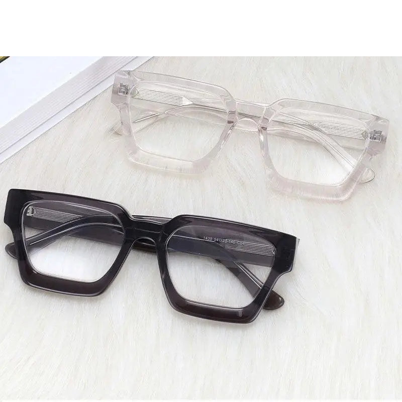 CCspace Unisex Full Rim Square Acetate Frame Eyeglasses 54290