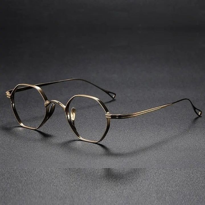 Oveliness Unisex Full Rim Irregular Round Titanium Eyeglasses Ol1y52