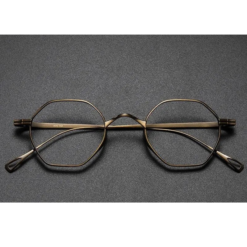 Oveliness Unisex Full Rim Irregular Round Titanium Eyeglasses Ol1y52