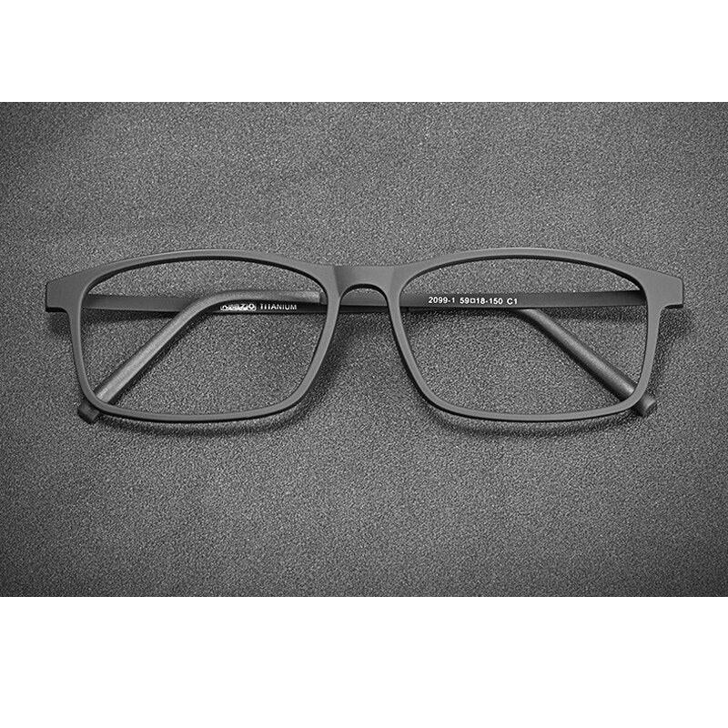 Oveliness Unisex Full Rim Square Ultem Resin Titanium Eyeglasses Ol20p99