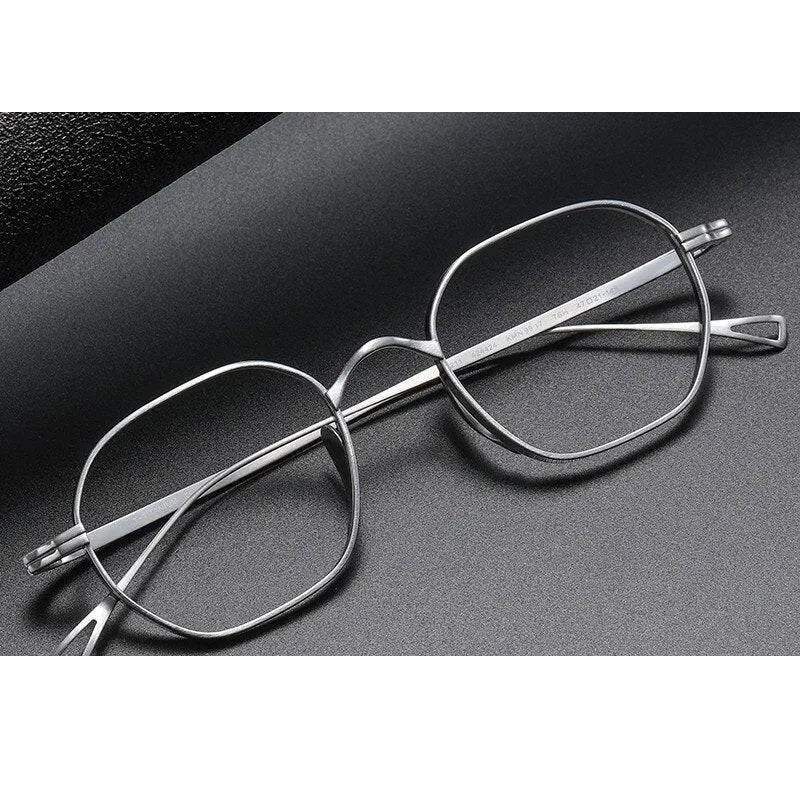 Oveliness Unisex Full Rim Oval Square Titanium Eyeglasses 9917