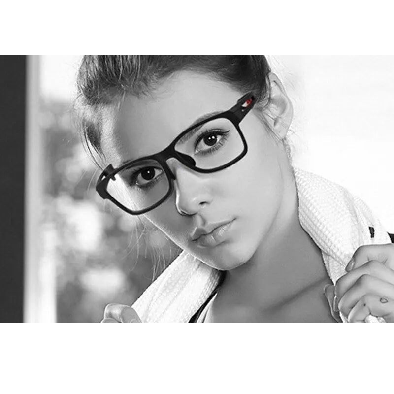 Chashma Ochki Unisex Full Rim Square Tr 90 Titanium Sport Eyeglasses 1927