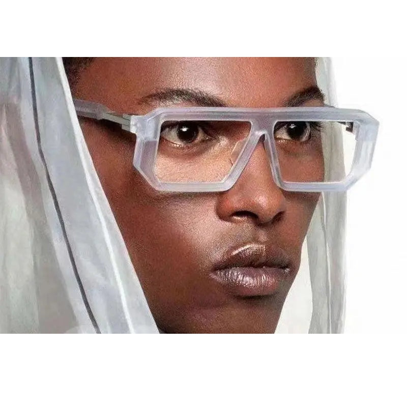 CCspace Unisex Full Rim Irregular Rectangle Tr 90 Eyeglasses 54630