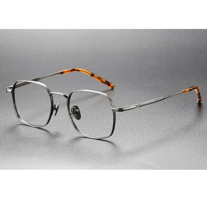 Oveliness Unisex Full Rim Irregular Square Titanium Eyeglasses Capeua