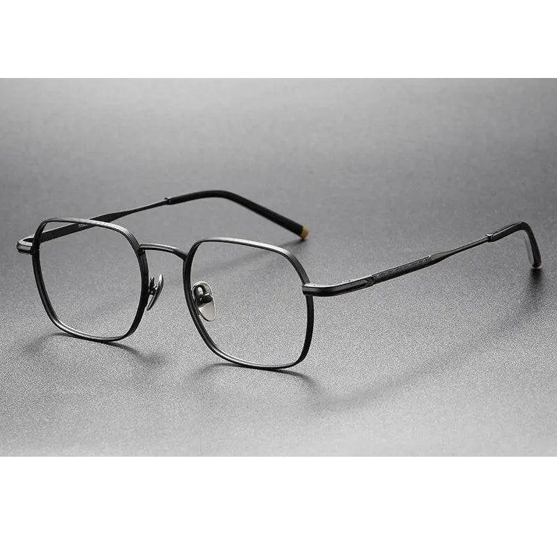 Oveliness Unisex Full Rim Irregular Square Titanium Eyeglasses Capeua