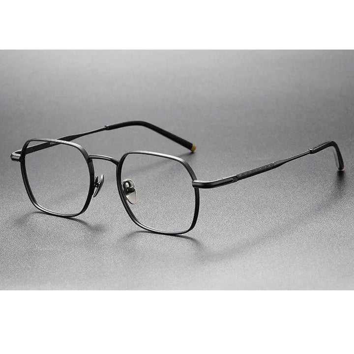 Oveliness Unisex Full Rim Irregular Square Titanium Eyeglasses Capeua