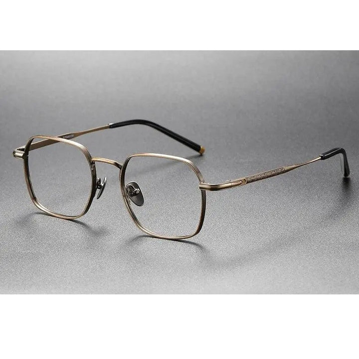 Oveliness Unisex Full Rim Irregular Square Titanium Eyeglasses Capeua