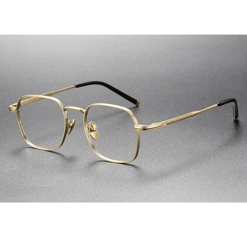 Oveliness Unisex Full Rim Irregular Square Titanium Eyeglasses Capeua