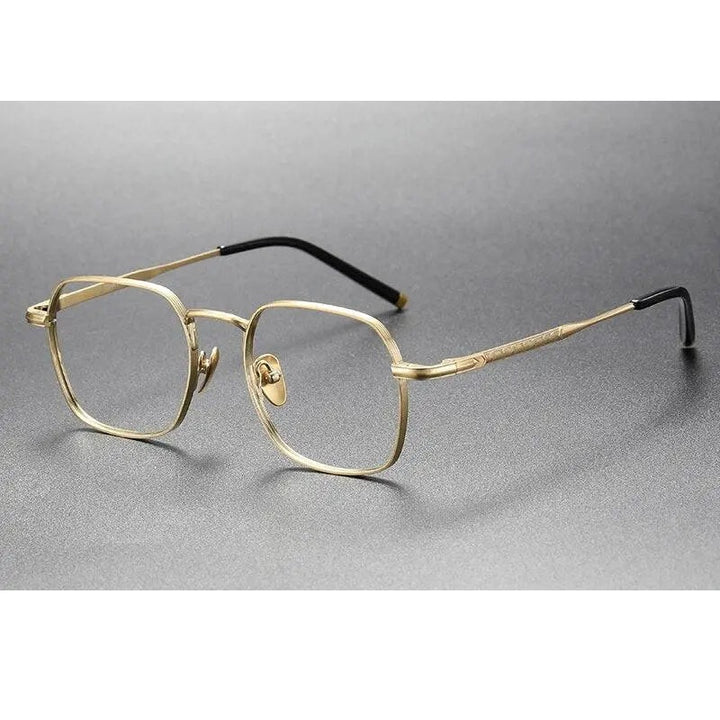 Oveliness Unisex Full Rim Irregular Square Titanium Eyeglasses Capeua